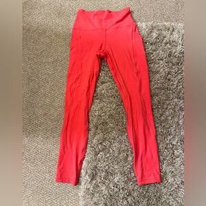 raspberry cream double lined 25 in leggings size 4